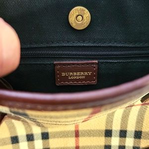 Burberry London Design Leather mini tote style bag